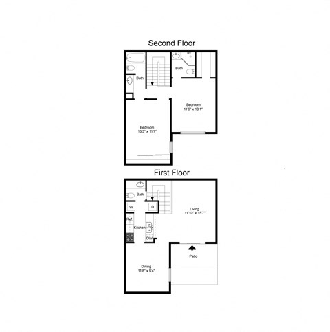 Davenport Apartments Floor Plan B12 Floor Plan B12 at Davenport Apartments in Dallas, TX